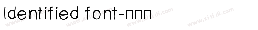Identified font字体转换